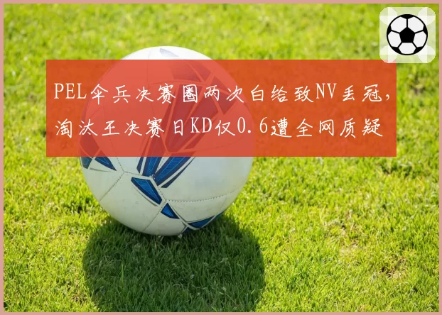 PEL伞兵决赛圈两次白给致NV丢冠，淘汰王决赛日KD仅0.6遭全网质疑